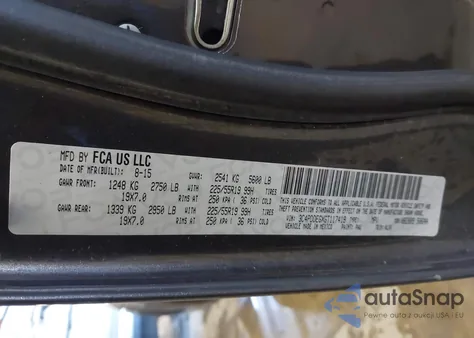 2016 Dodge Journey R/T z USA, uszkodzony, nr VIN 3C4PDDEGXGT117419